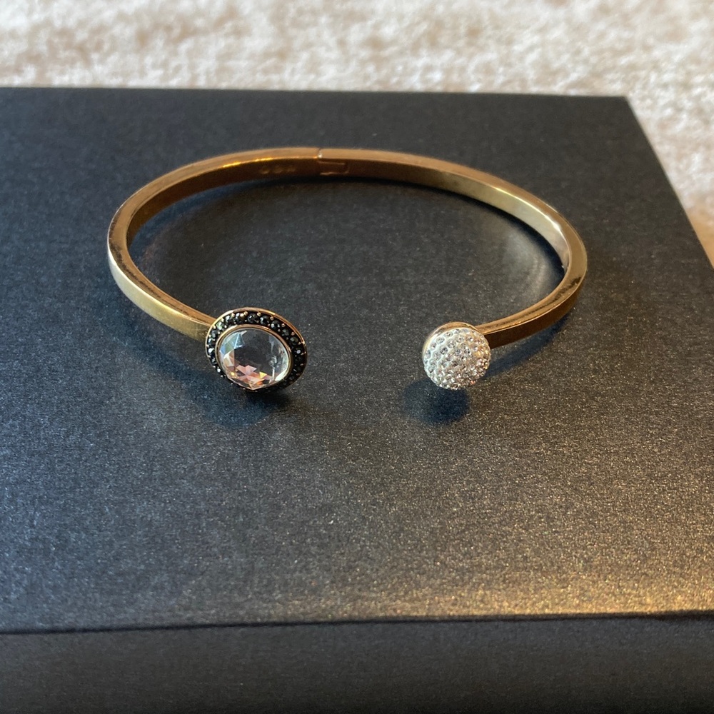 Swarovski Gold Bracelet with Crystal Accents